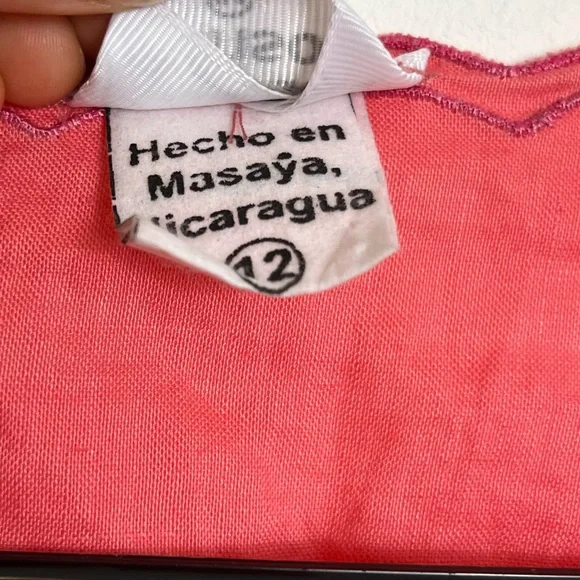 Handmade Embroidered Linen Blouse Sz M - Picture 6 of 9